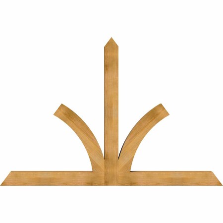 Ekena Millwork Richland Rough Sawn Timber Gable Bracket, Western Red Cedar, 96"W x 64"H x 6"D x 6"F, 16/12 Pitch GBW096X64X0606RIC00RWR